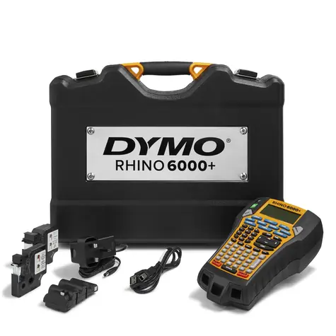 Dymo Rhino 6000+ černo-žlutá / Popisovač štítků / ABC klávesnice / pevný kufřík / UK