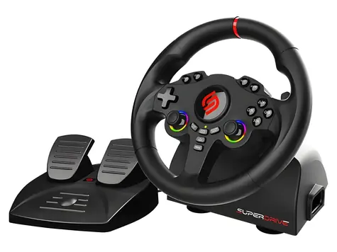 SUPERDRIVE 220 RS / Sada volantu a pedálů / PS4 / Xbox One / Nintendo Switch 1+2 / PC
