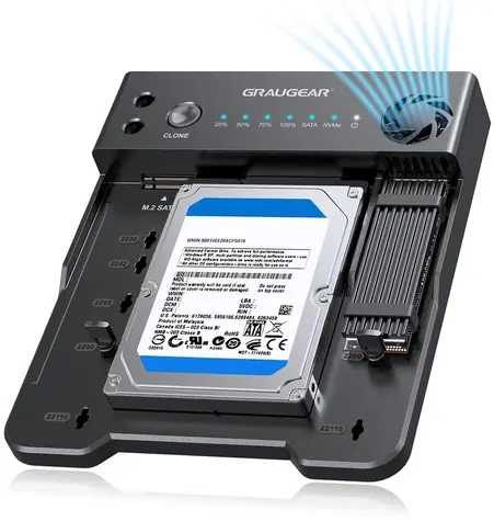 GrauGear / Dokovací a klonovací stanice / M.2 NVMe/SATA SSD / 2,5
