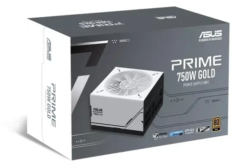 ASUS PRIME AP-750G / Zdroj / 750 W / 80 PLUS Gold / ATX 3.0 / plně modulární
