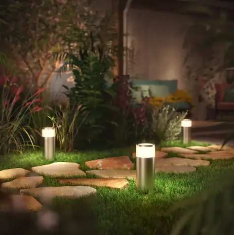 Philips Hue WCA Calla nerez / Venkovní sloupkové svítidlo / 220-240 V / energetická třída G