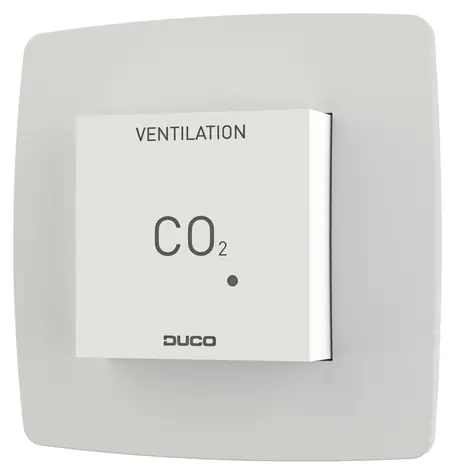 Duco CO2 Room Sensor bílá / Senzor CO2 / s ovládáním / RF/kabelové