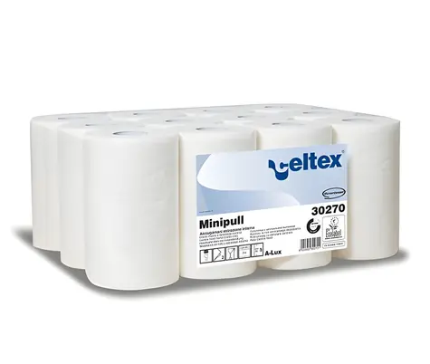 Celtex Lux Mini role bílá / Papírové ručníky / 12 ks / 72 m