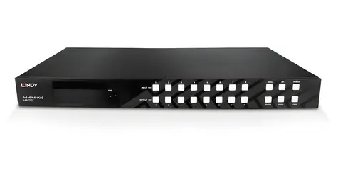 Lindy HDMI Matrix 8x8 4K60 / Maticový přepínač / HDMI 2.0b / 4K 60Hz / OLED displej / HDCP 2.2