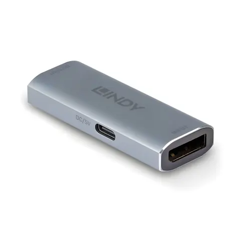 Lindy 38421 / DisplayPort 1.4 opakovač / 7680 × 4320 px / dosah 40 m / stříbrná