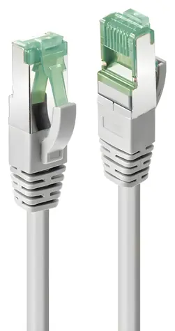 Lindy Cat6a S/FTP 10m šedá / Patch kabel / TPE / GRS recyklovaný / RJ-45 / 10GBase-T