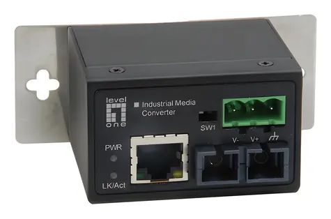 LevelOne IEC-4002 / Media konvertor / RJ45-ST / Multimode / Industrial / 1310nm / 2km