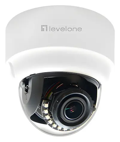 LevelOne HUBBLE Dome bílá / IP kamera / 3 MP / H.265 / PoE / IR 20 m