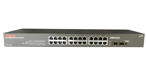 Longshine LCS-GS9126 / Switch / 24× GE / 2× SFP / Unmanaged / 1U