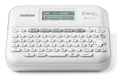 Brother PT-D410 bílá (PTD410RG1) / Tiskárna samolepicích štítků / 180 dpi / USB / LCD displej