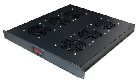 XtendLan Ventilační jednotka do 1U pozice / Ventilační jednotka / termostat / 6 ventilátorů / hloubka 500 mm