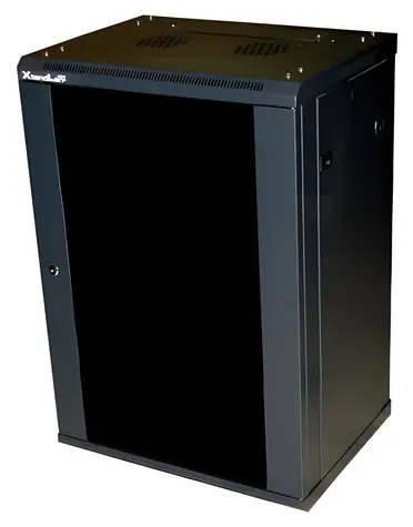 XtendLan 15U 600x450 / Nástěnný rozvaděč / jednodílný / skleněné dveře
