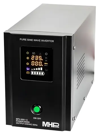 MHPower MPU-800-12 / Napěťový měnič / UPS / 800W / čistý sinus / 12V