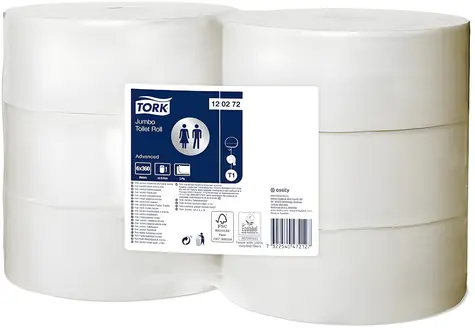Tork Advanced T1 Jumbo bílá / Toaletní papír / 2 vrstvy / 360 m / 6 ks