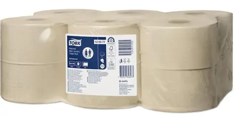 Tork Mini Jumbo Natural T2 / Toaletní papír / 2vrstvý / 12 ks