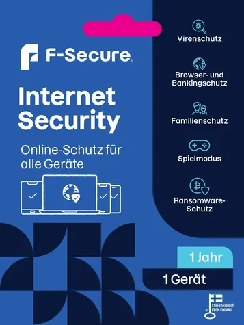 F-Secure Internet Security 1 zařízení, 1 rok / Antivirový software / Elektronická licence