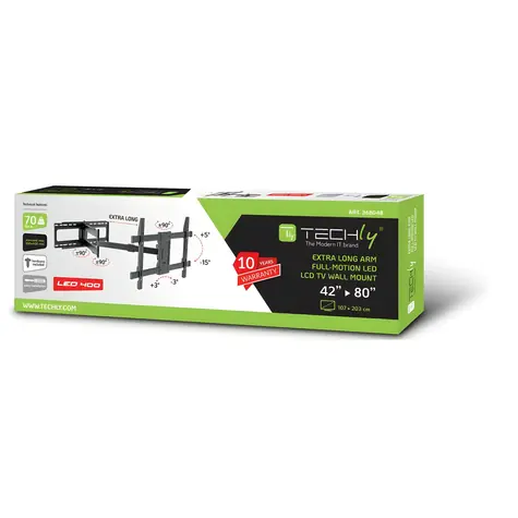 Techly ICA-PLB-721 černá / Nástěnný držák pro TV / 42-80