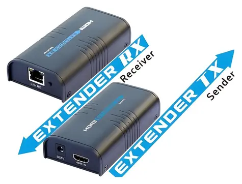 XtendLan HDMI extender po LAN / HDMI extender / vysílač + přijímač / UDP/Multicast / 100 Mbps / 1080p
