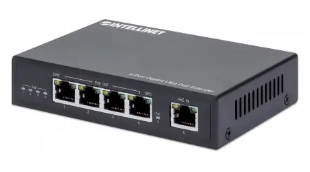 Intellinet Gigabit Ultra PoE Extender 90W / PoE extender / 4-port / 1000 Mbps / dosah 200 m