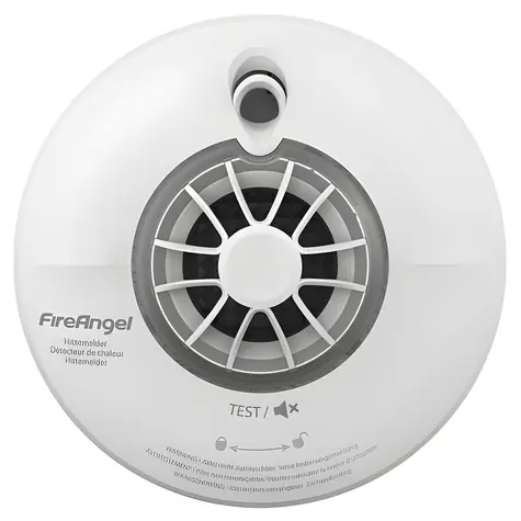 FireAngel HT-630-EUT / Tepelný hlásič požáru / Akumulátor / Testovací a reset tlačítko