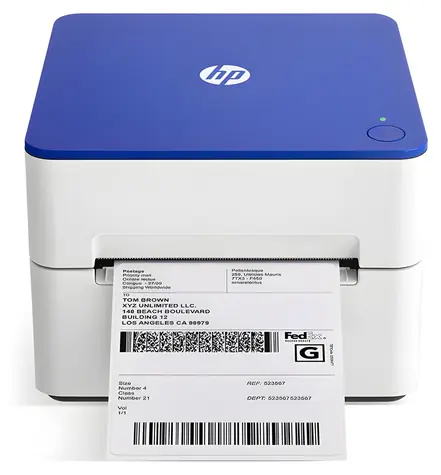 HP HPKE200 modro-bílá / Tiskárna štítků / Přímý tepelný tisk / 203x203 DPI / USB