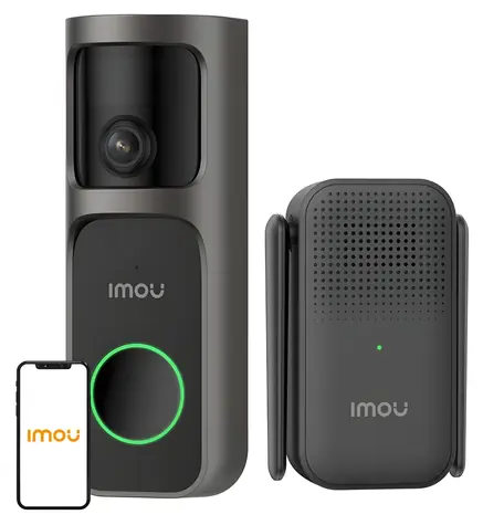 IMOU Doorbell 3 Kit černá / Videozvonek / 4MP / Wi-Fi / 5000mAh baterie