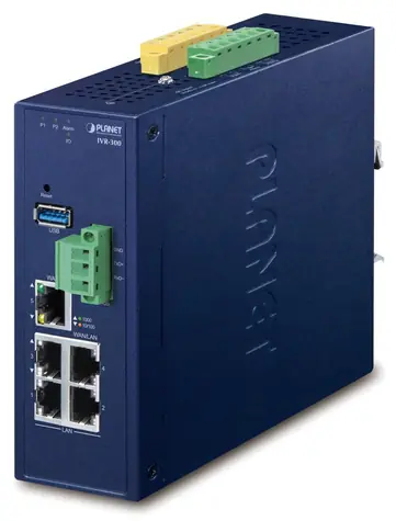 Planet IVR-300 / Router / Firewall VPN / VLAN / QoS / 2x WAN SD-WAN / 3x LAN / IP30