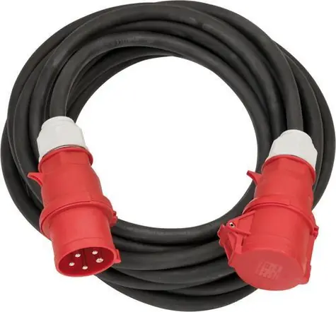 Brennenstuhl Prodlužovací kabel CEE 10 m černo-červená / Prodlužovací kabel / H07RN-F 5G6.0 / 400 V / IP44 / venkovní