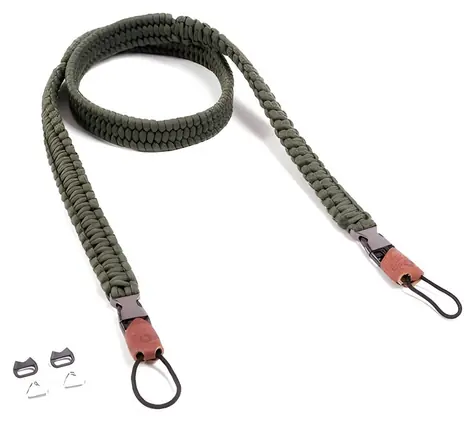 C-ROPE Traveler Olive / Popruh na fotoaparát / Paracord / 125 cm / nosnost 40 kg