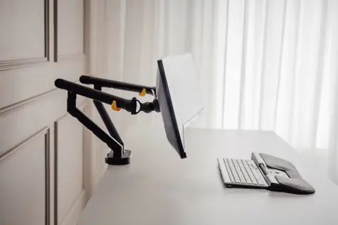 BakkerElkhuizen BE Flexible Dual černá / Dvojité rameno na monitory / VESA 75×75-100×100 mm / 17-35