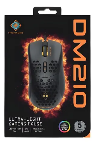 Deltaco DM210 černá / Herní myš / RGB / drátová / 6400 DPI / 7 tlačítek