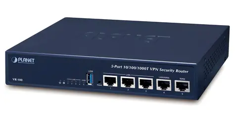 Planet VR-100 / Router / Firewall / VPN / VLAN / QoS / 2x WAN SD-WAN / 3x LAN