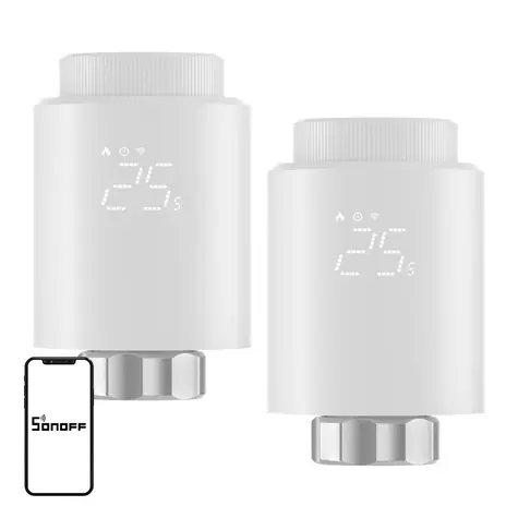 Sonoff TRVZB 2 ks / Termostatická hlavice / ZigBee / Chytré vytápění