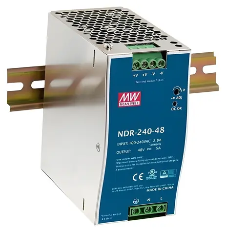 Mean Well NDR-240-48 / Průmyslový napájecí zdroj / 48V / 240W / DIN lišta