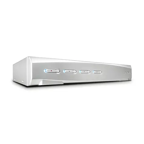 Lindy KVM Switch Pro 4 Port DisplayPort 1.2 / Přepínač KVM / 4 porty / 4K Ultra HD / USB 2.0