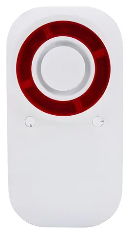 Olympia 6115 červeno-bílá / Bezdrátová venkovní siréna / Protect/ProHome / 105 dB / IP54