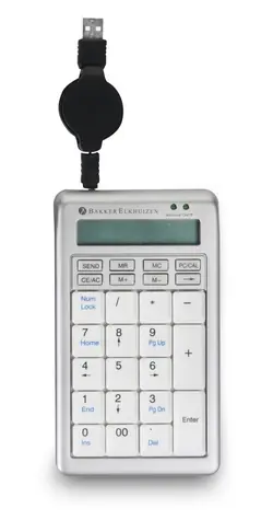 BakkerElkhuizen S-board 840 Numeric světle šedá, bílá / Numerický blok / USB / kabel 1,2 m