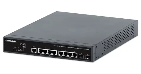 Intellinet 562003 / Switch / L2+ Managed / 8-port PoE++ 242W / 8x GbE / 2x SFP