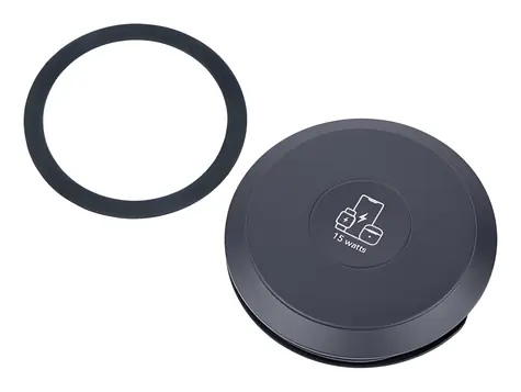 TROIKA Kabeltrommel černá / Bezdrátová nabíječka / MagSafe / 15W / integrovaný kabel
