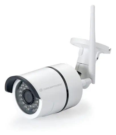 Conceptronic IPCam Wireless Cloud bílá / Venkovní IP kamera / 1280x720 / IP66 / Wi-Fi / IR / RJ-45