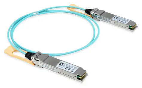 LevelOne QSFP28 AOC kabel 100Gbps 2m / Optický kabel / SR4 / 850 nm / QSFP28-QSFP28