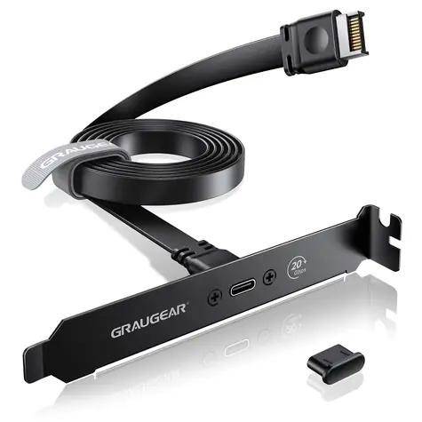 GrauGear G-ETC-20G-B / Rozšiřující kabel / USB-C / USB 3.2 Gen 2x2 / 20 Gbit/s / 100W