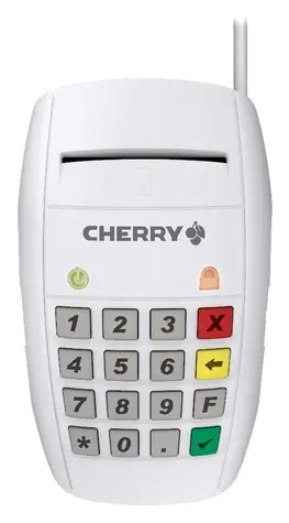 CHERRY Smart Terminal ST-2100 bílá / Čtečka čipových karet / USB / PIN pad 16 kláves / CCID