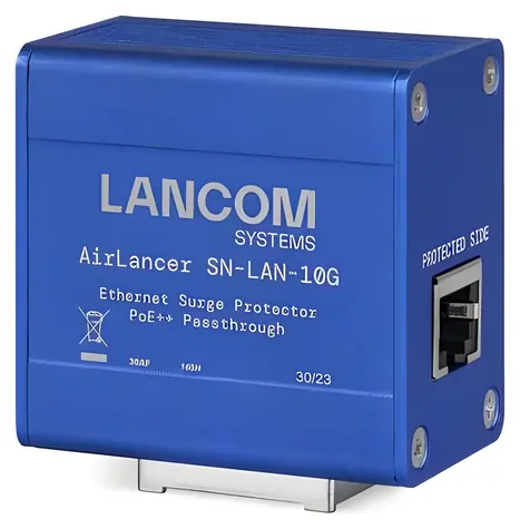 LANCOM AirLancer SN-LAN-10G / Přepěťová ochrana / 10 Gigabit Ethernet / PoE 802.3af/at/bt / -40 až 85 °C