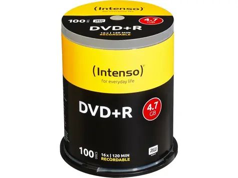 Intenso DVD+R 4,7GB 100 ks Cake Box / Optické médium / 16x / 120 min záznamu