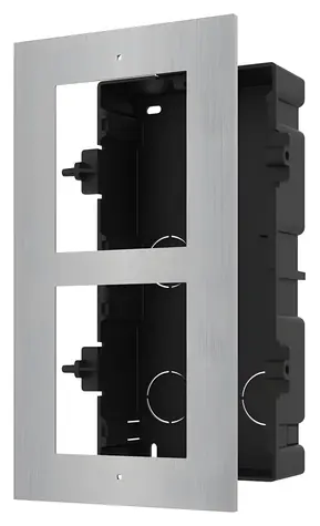 Hikvision DS-KD-ACF2/S / Rámeček pro interkom / 2-modulový / pro zápustnou montáž / nerez