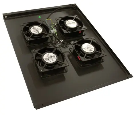 XtendLan Ventilace pro rozváděč ECO 800mm černá / Ventilační jednotka / 4x ventilátor / pro rozváděče hloubky 800 mm