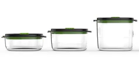 FoodSaver FFC026X / Vakuové dózy / 0,7 l, 1,2 l, 1,8 l / bez BPA