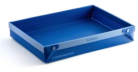 Coox WUNDERFORM FRAME LQ modrá / Silikonová forma na pečení / rozkládací / kovová výztuha / objem 4,5 l