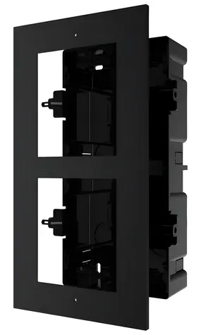 Hikvision DS-KD-ACF2 černá / Rámeček interkomu / pro zápustnou montáž / pro 2 moduly / hliník